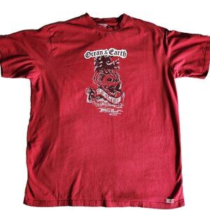 Ocean & Earth Graphic Print T-shirt Mens 2X Short Sleeve Crew Neck Large…